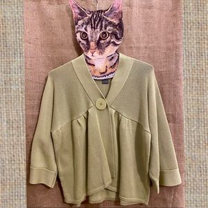 Ann Taylor Chartreuse Cotton Cardi 💚
